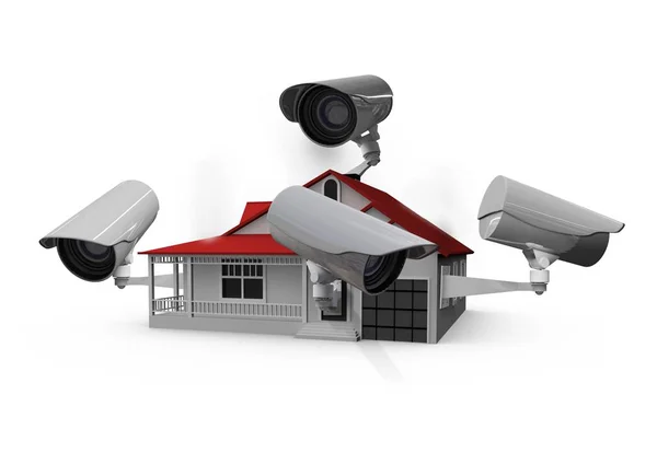 CCTV su una casa — Foto Stock