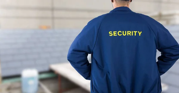 Sikkerhetsvakt på byggeplassen – stockfoto
