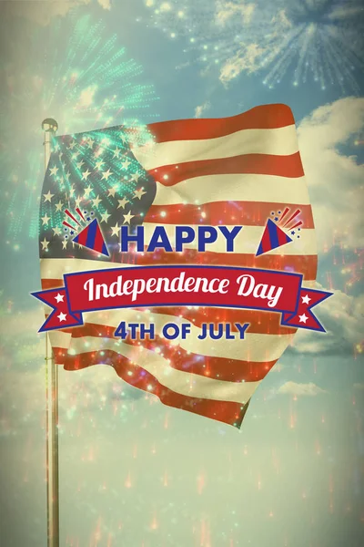 Día de la independencia decoración con texto —  Fotos de Stock