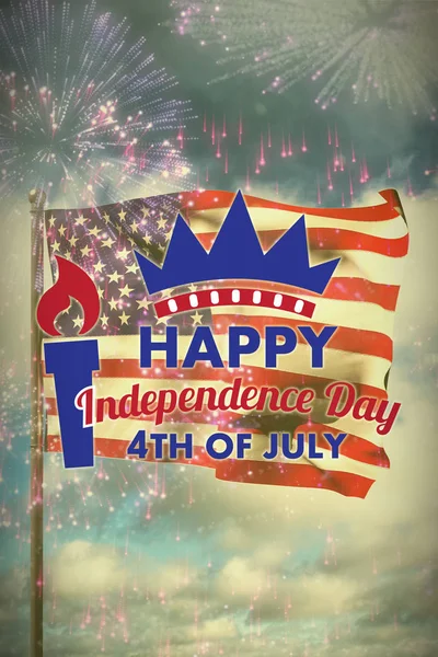 Happy independence day text — Stock Photo, Image