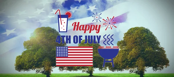 Independence day decoration with text — Stock Photo, Image