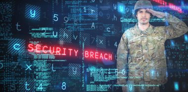 Kendine güvenen asker selamlayan portresi