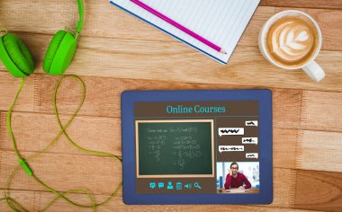 composite image of online courses clipart