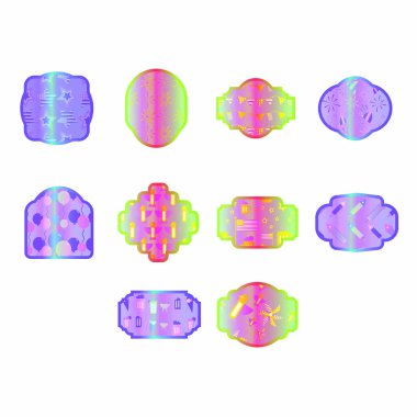 Vektör farklı şekiller kare ayarla