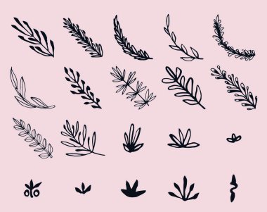 Vektör Icon set yaprak