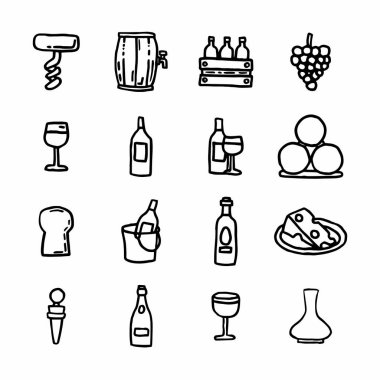 Vektör Icon set şaraphane