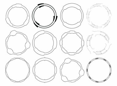 Vektör Icon set yuvarlak kare