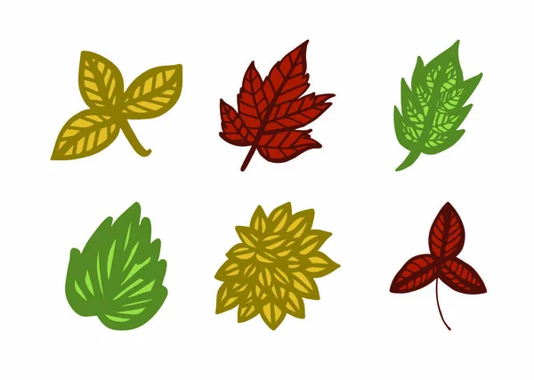 Vector icon of autumn leaves — Stock Vector