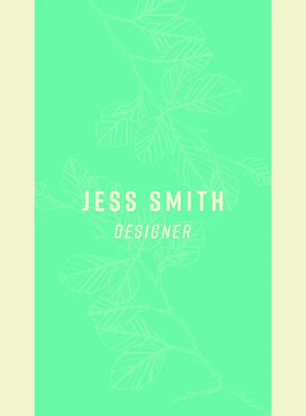 Tarjeta de visita de diseñador de Jess Smith — Vector de stock
