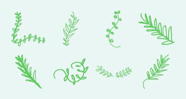 Icône vectorielle de différentes feuilles — Image vectorielle
