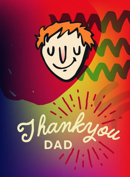 Kartkę z życzeniami z ojców wiadomość dnia — Wektor stockowy