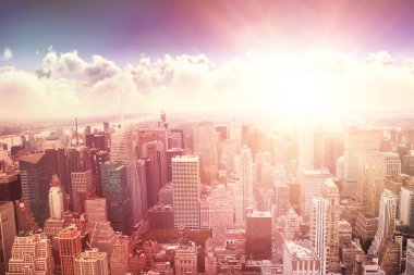 Bulutlar mavi gökyüzü new york karşı karşı