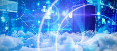 cennet sunucu Kulesi karşı görünümünü