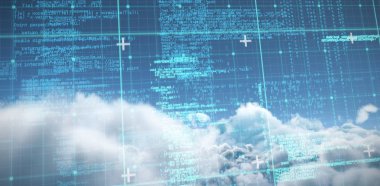 Bileşik görüntü mavi ve gri matris ve kodları