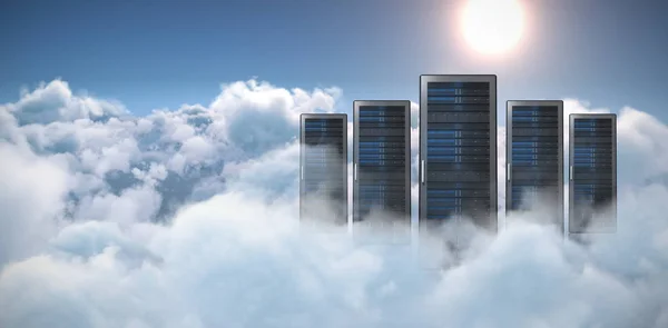 Sammansatt bild av server tower — Stockfoto