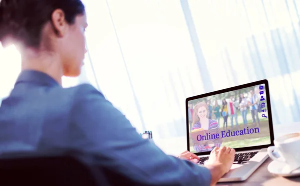 Composite image of students for online courses — Stock Photo, Image