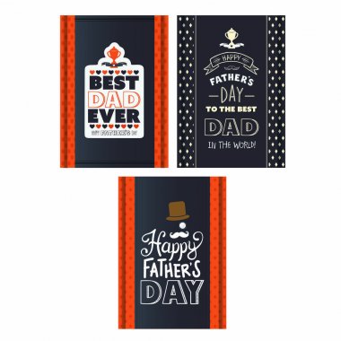 Babalar Günü tebrik kartı vektör ayarla