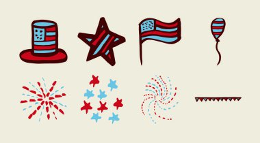 Vektör simge 4th Temmuz dekorasyon