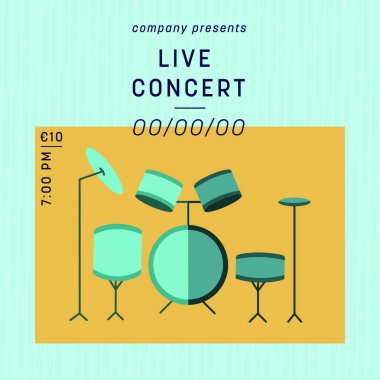 metin ve enstrüman simgesi olan konser pass