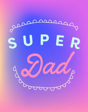 Vektör simge kümesi Babalar Günü tebrik kartı