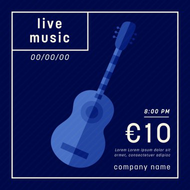 metin ve enstrüman simgesi olan konser pass