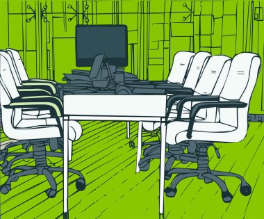 Boş konferans odası çizimi