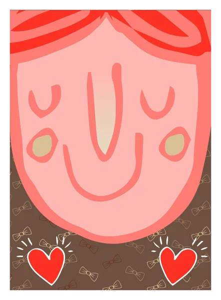 Diseño de la mujer en la tarjeta de felicitación — Vector de stock