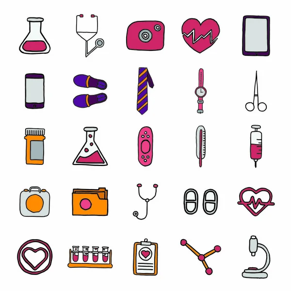 Vector conjunto de iconos médicos — Archivo Imágenes Vectoriales