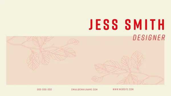 Designer visiting card of Jess Smith — Stock Vector