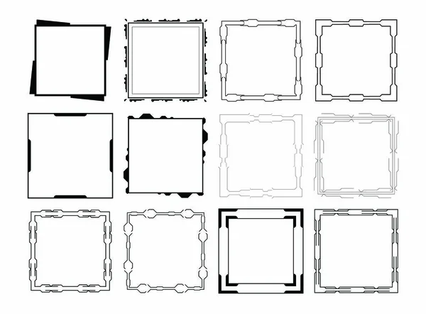 Conjunto de iconos vectoriales de marcos espejo — Archivo Imágenes Vectoriales