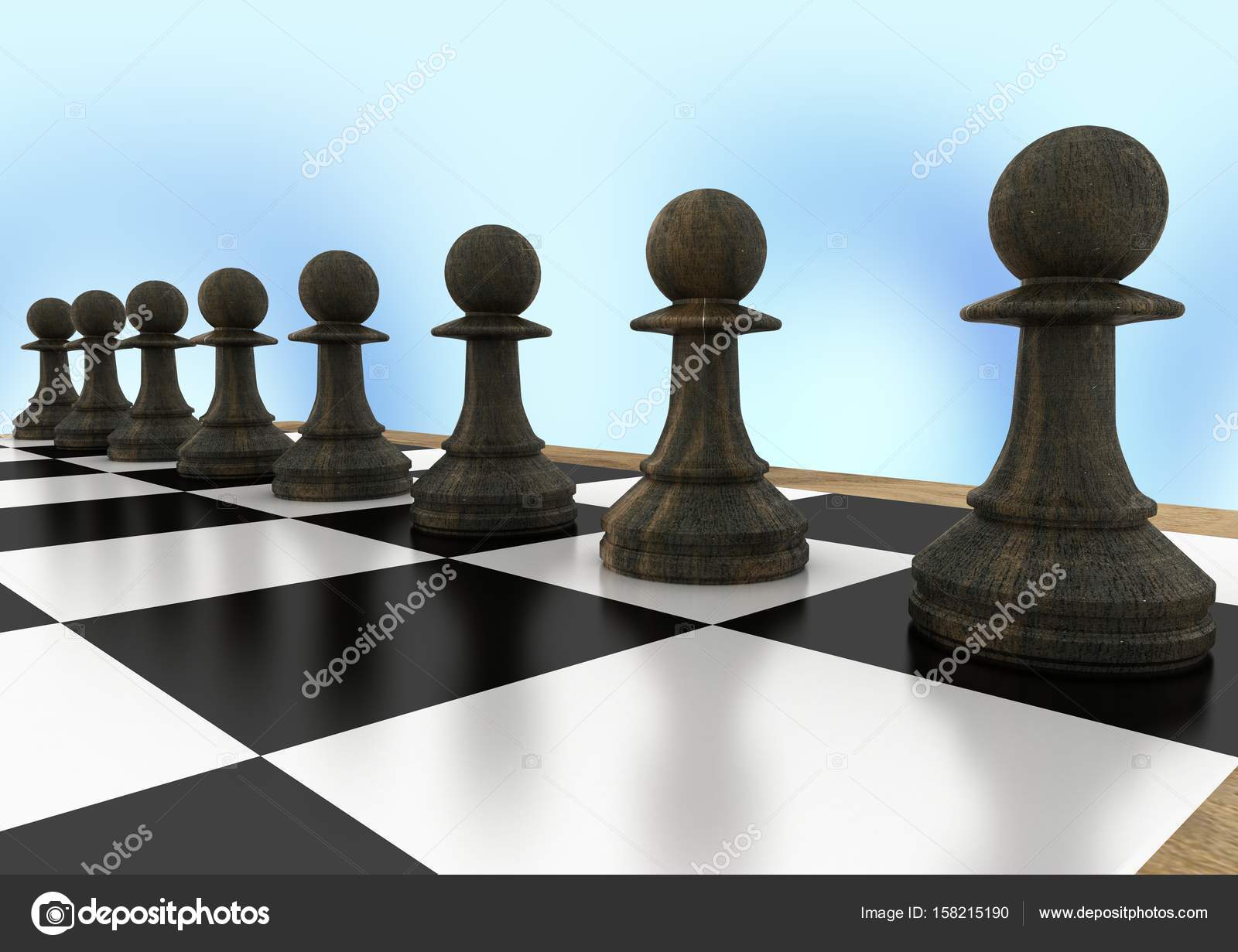Chess pieces against blue background Stock Photo by ©vectorfusionart