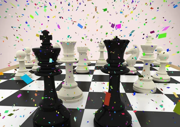 Peça de xadrez 3D — Fotografia de Stock