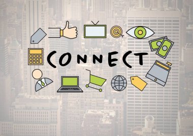 city karşı iş ikonları/simgeleri