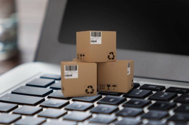 Bileşik 3d görüntü illüstrasyon karton kutu