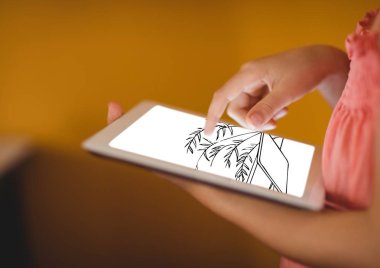 tablet planı ile elleriyle