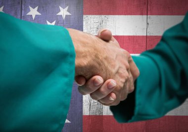 Bağımsızlık günü için el sıkışma