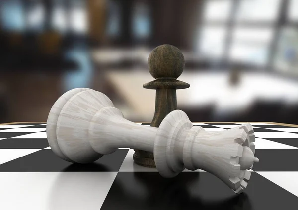 3D chess piece — Zdjęcie stockowe