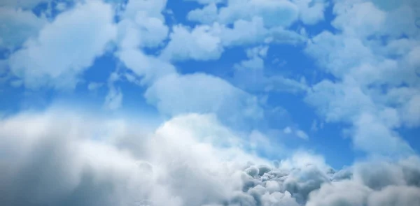Vista panoramica di nuvole bianche contro il cielo — Foto Stock