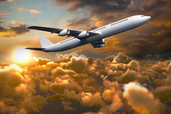 Composite 3d image of graphic airplane Stock Picture