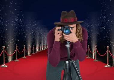 şapka alarak fotoğraf fotoğrafçı 