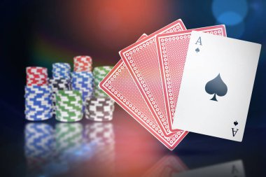 Oyun 3d kartları ile maça ası