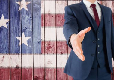 Elini sallayarak iş adamı 