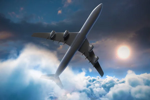 Imagem 3d composta do avião — Fotografia de Stock