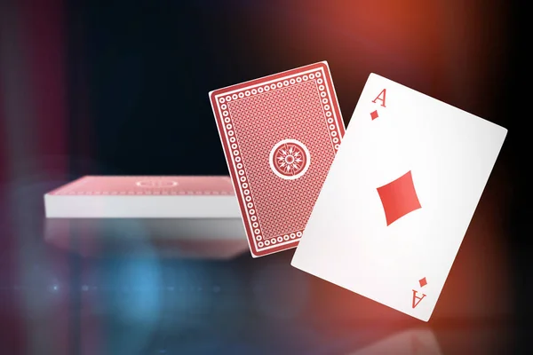 Ace of 3D diamonds card — Stock Photo, Image