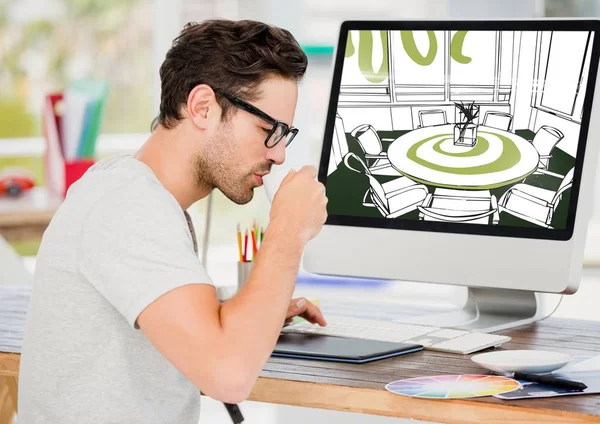 Young man taking coffee — Stock Photo, Image