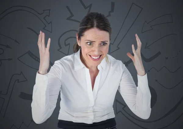 Mujer de negocios frustrada — Foto de Stock