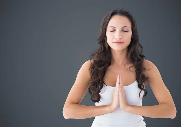 Compuesto digital de Mujer meditando —  Fotos de Stock