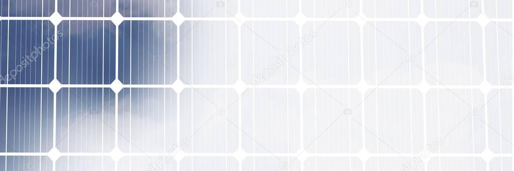 Solar panel with white transition 3d