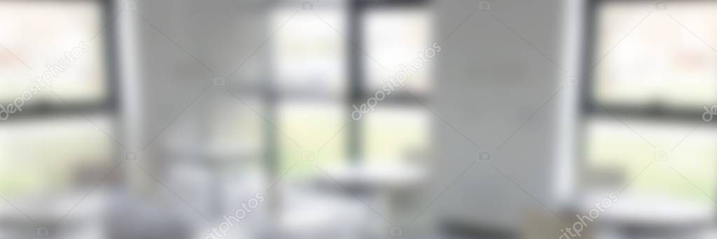 blurred windows in house