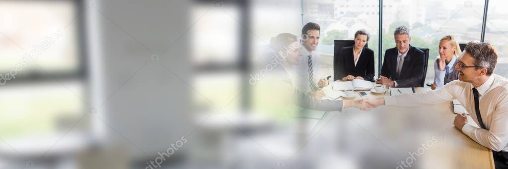 Business people having a meeting